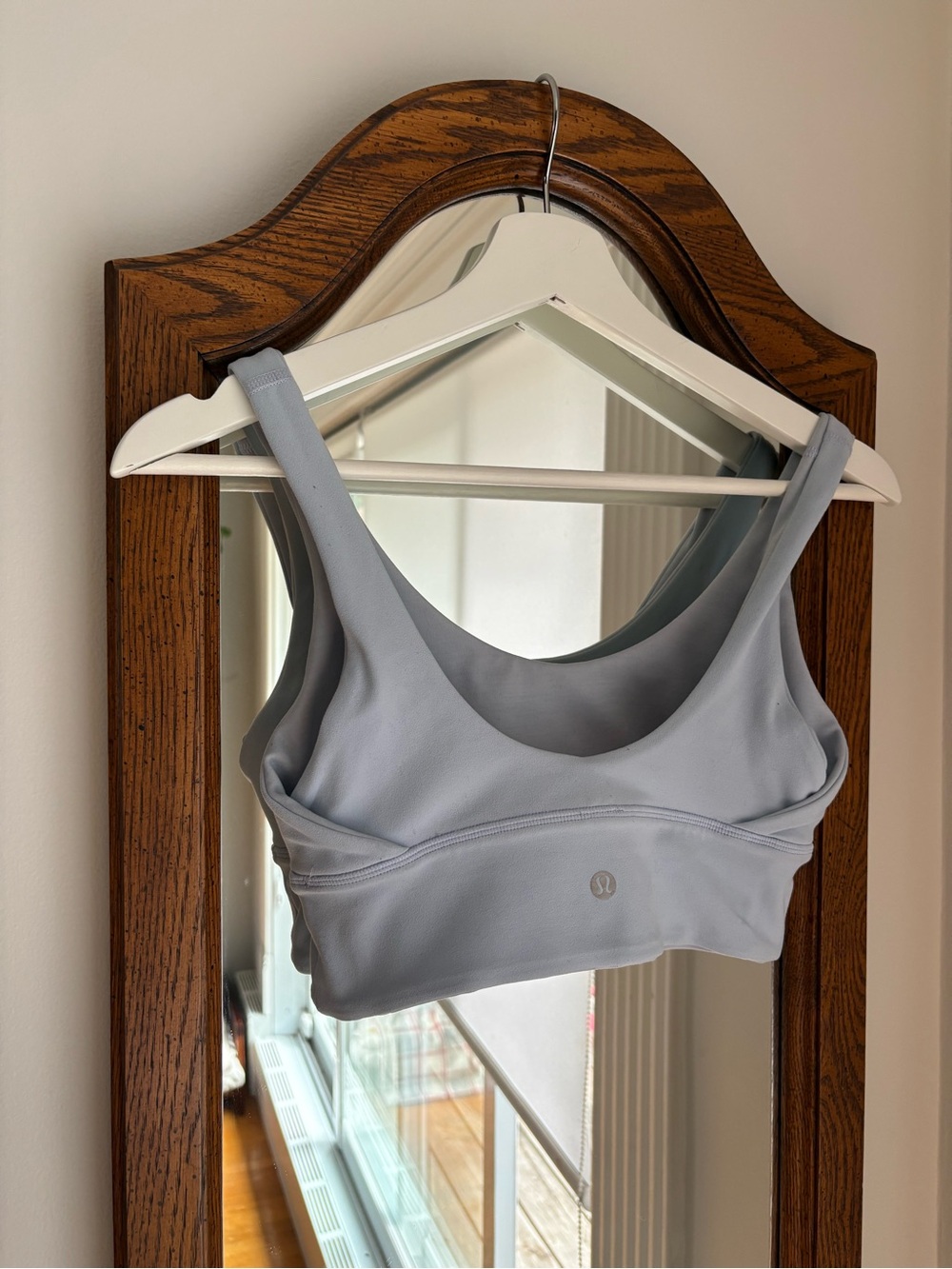 Lululemon Scoop Neck Sports Bra in Light Blue-Gray